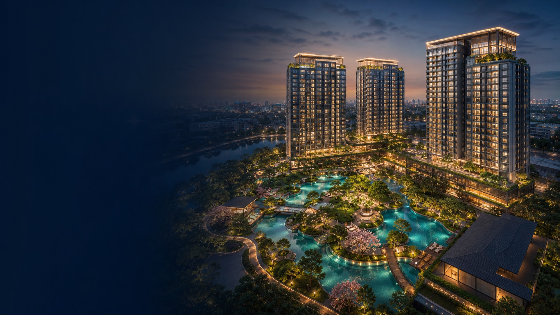 Phối cảnh dự án về đêm