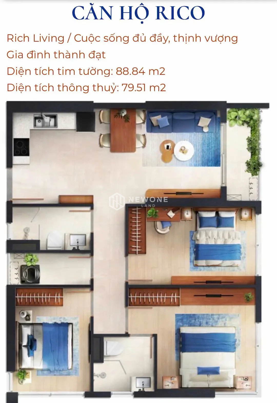 Monrei Saigon - Thành phố Nước thủy liệu đầu tiên tại Việt Nam 6 thiet ke 3pn monrei saigon
